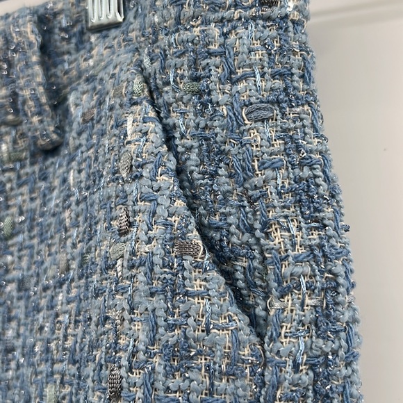 🆕 Generation Love Faye Tweed Knit Shorts Light Blue Multi With Pockets - Picture 9 of 13
